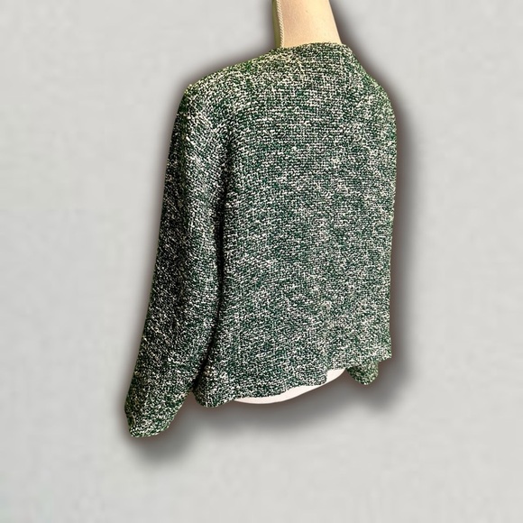 NWOT Mango Tweed Jacket with Buttons in Green & Black Women’s Plus Size 2XL - Picture 10 of 16